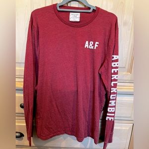 Abercrombie & Fitch brick red vintage long sleeve t-shirt size large